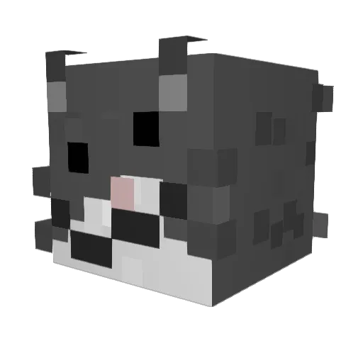 Roses Minecraft avatar head, 3D render