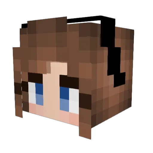 Roses_728 Minecraft avatar head, 3D render