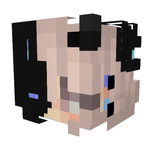 Roses_are_red_15 Minecraft avatar head, 3D render