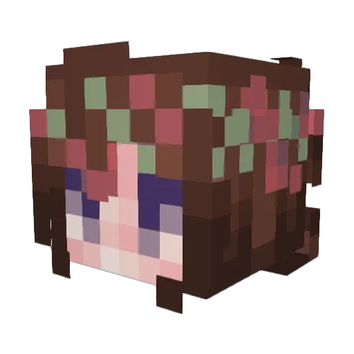 Rosethrn Minecraft avatar head, 3D render