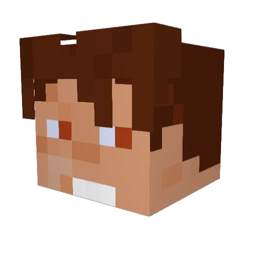 Rosetteeee Minecraft avatar head, 3D render