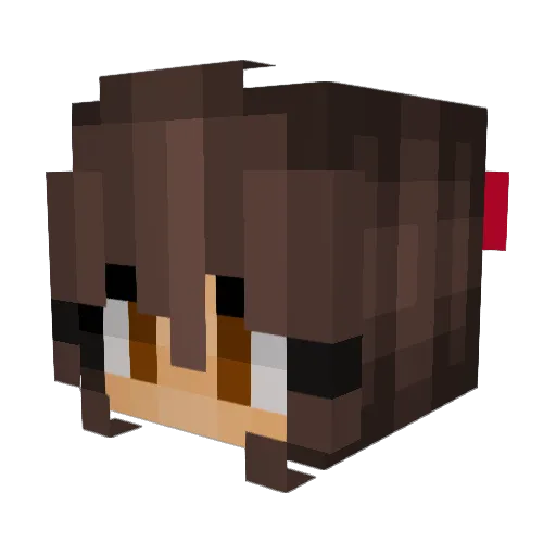 RoseusX Minecraft avatar head, 3D render
