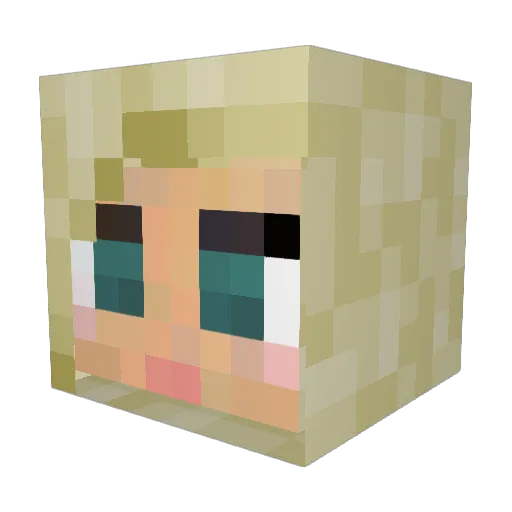 Rosewired Minecraft avatar head, 3D render
