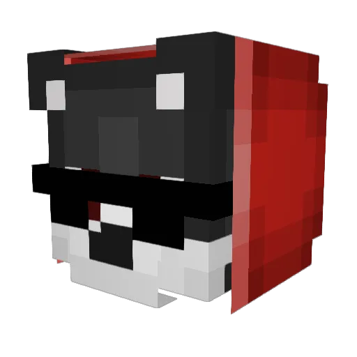 Rosewolve Minecraft avatar head, 3D render