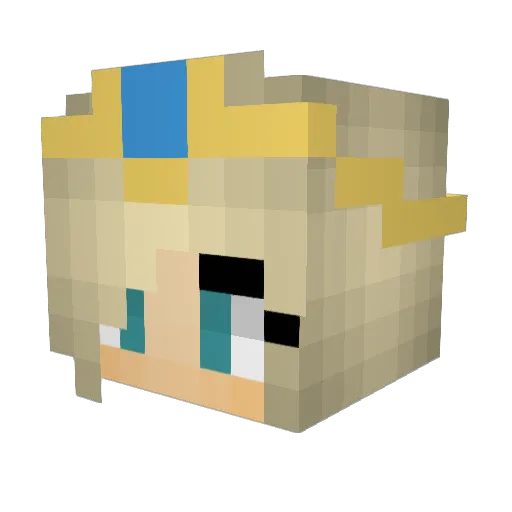 Rosex Minecraft avatar head, 3D render