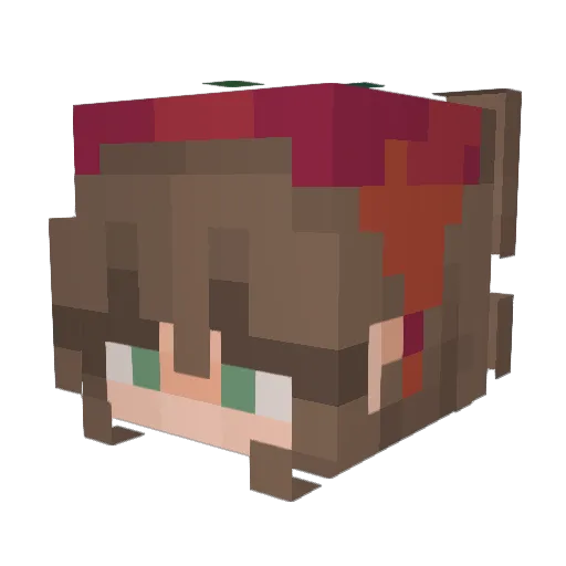 RoseyHues Minecraft avatar head, 3D render