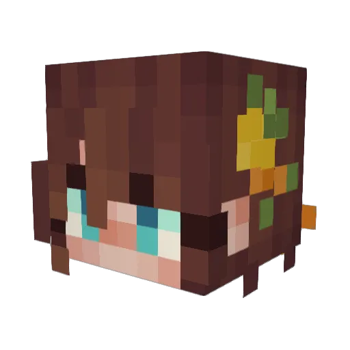 RoseyLee13 Minecraft avatar head, 3D render