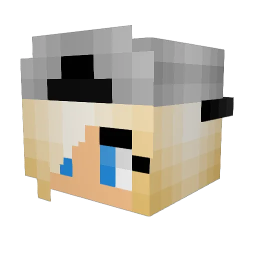 Roseysisters Minecraft avatar head, 3D render
