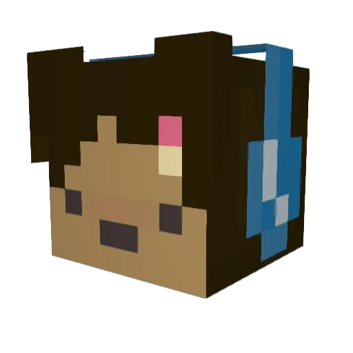 Roseyyyyyyy Minecraft avatar head, 3D render