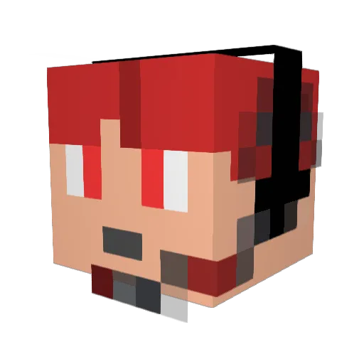 RoshFeel Minecraft avatar head, 3D render