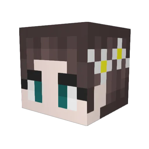 Roshaana Minecraft avatar head, 3D render