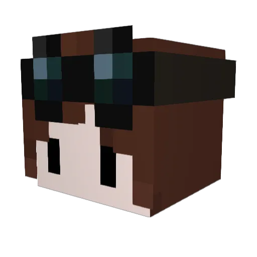 Roshii101 Minecraft avatar head, 3D render