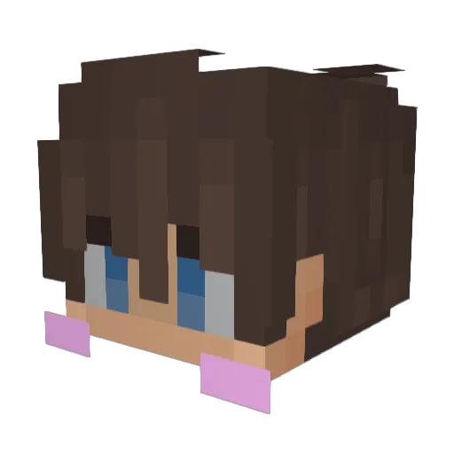 Roshima_ Minecraft avatar head, 3D render