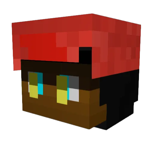 RoshiuX Minecraft avatar head, 3D render