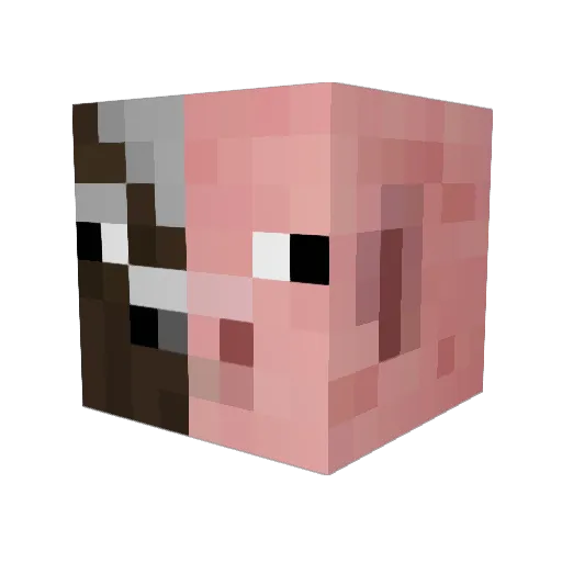Roshken Minecraft avatar head, 3D render