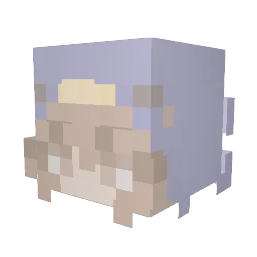 Rosi1e Minecraft avatar head, 3D render