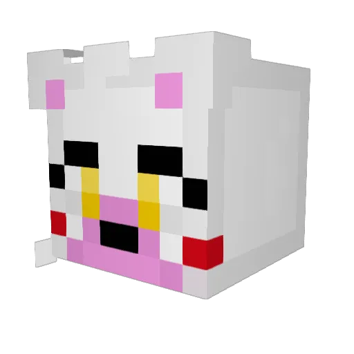 Rosie0203 Minecraft avatar head, 3D render