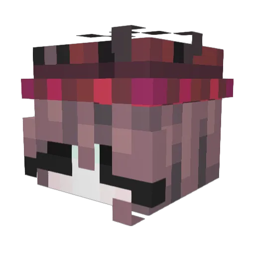 Rosie388 Minecraft avatar head, 3D render