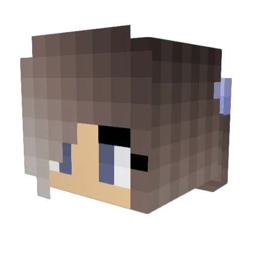 Rosie72 Minecraft avatar head, 3D render