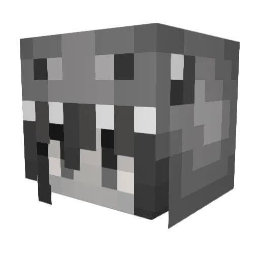 RosieBatty Minecraft avatar head, 3D render