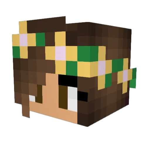 RosieRunner Minecraft avatar head, 3D render