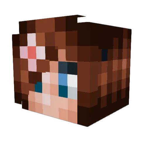 Rosieanne Minecraft avatar head, 3D render