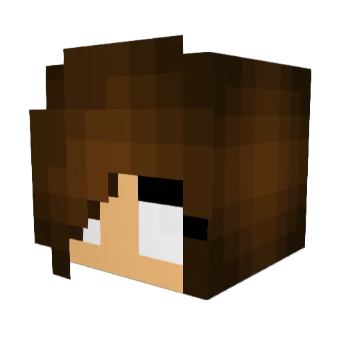 Rosiedeane Minecraft avatar head, 3D render