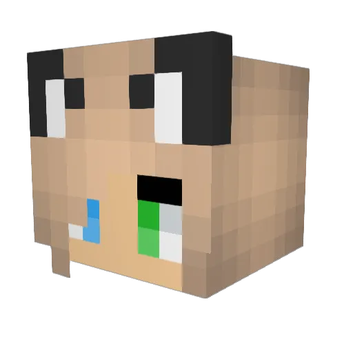 Rosieluna1 Minecraft avatar head, 3D render