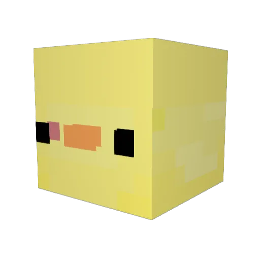 Rosiers Minecraft avatar head, 3D render