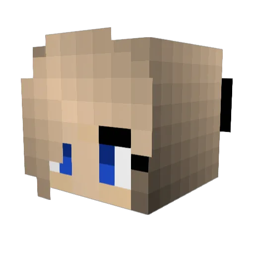 Rosily Minecraft avatar head, 3D render