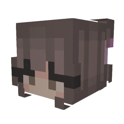 Rosita37 Minecraft avatar head, 3D render