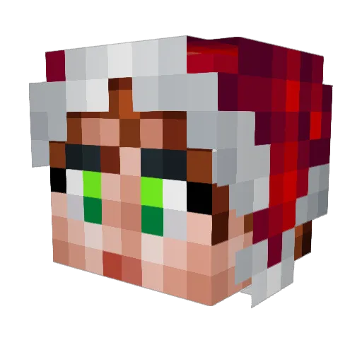 Rosko Minecraft avatar head, 3D render