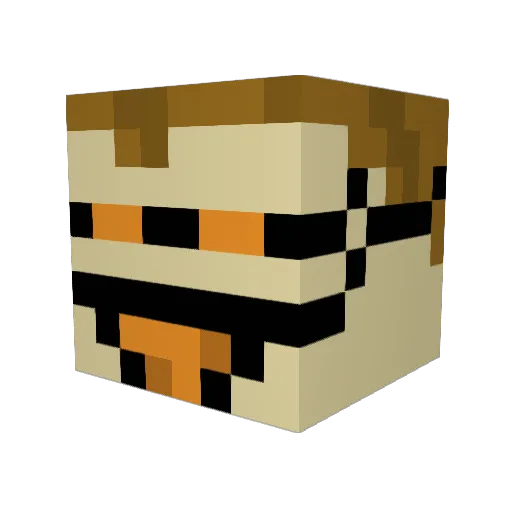 Roskuel Minecraft avatar head, 3D render