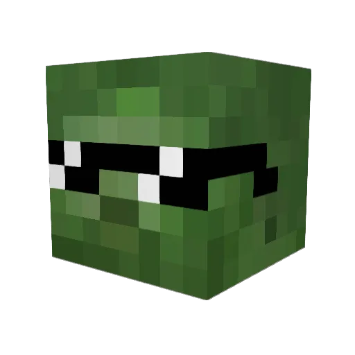 Rospen Minecraft avatar head, 3D render