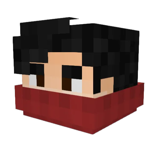 RospiYT Minecraft avatar head, 3D render