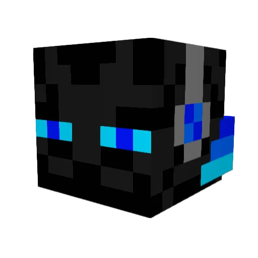 Rospydog Minecraft avatar head, 3D render