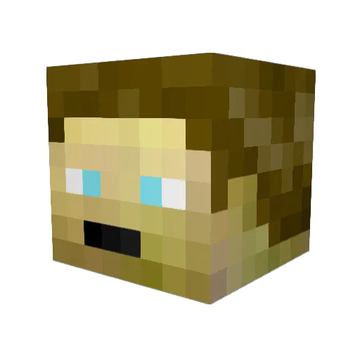RossB89 Minecraft avatar head, 3D render