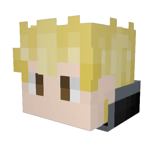 RossFederman Minecraft avatar head, 3D render