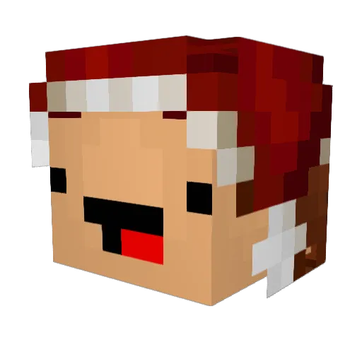 RossGellar Minecraft avatar head, 3D render