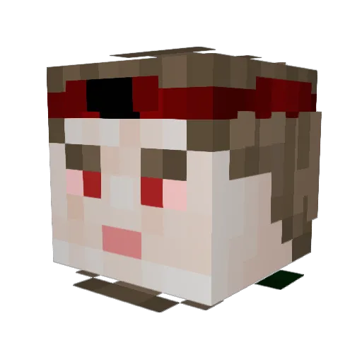 RossRapid Minecraft avatar head, 3D render