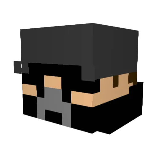 RossRussia Minecraft avatar head, 3D render