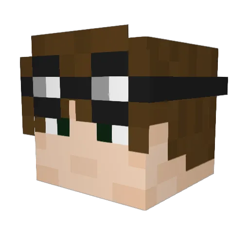 RossTMK Minecraft avatar head, 3D render