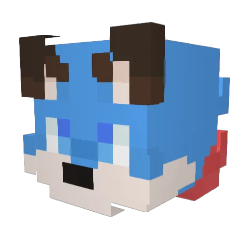 RossTheCollie Minecraft avatar head, 3D render