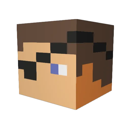 RossUhOh Minecraft avatar head, 3D render