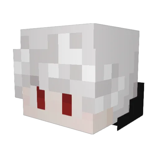 Ross_1910_ Minecraft avatar head, 3D render