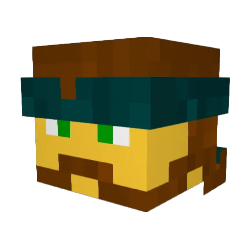 Ross_B Minecraft avatar head, 3D render