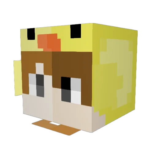 Ross_McA Minecraft avatar head, 3D render