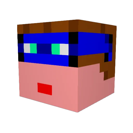 Rossa95 Minecraft avatar head, 3D render