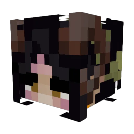 RossanaG Minecraft avatar head, 3D render