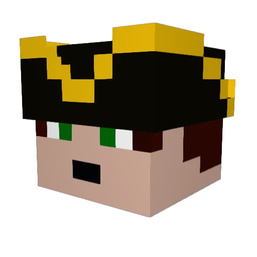 Rosscav Minecraft avatar head, 3D render